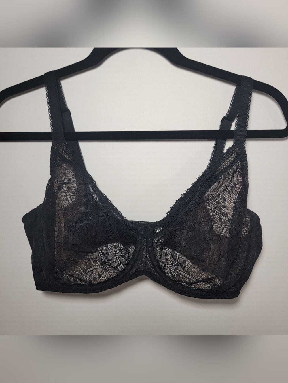 Simone Perele Black Sheer Lace Underwire Bra